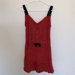 Sandro silk floral romper